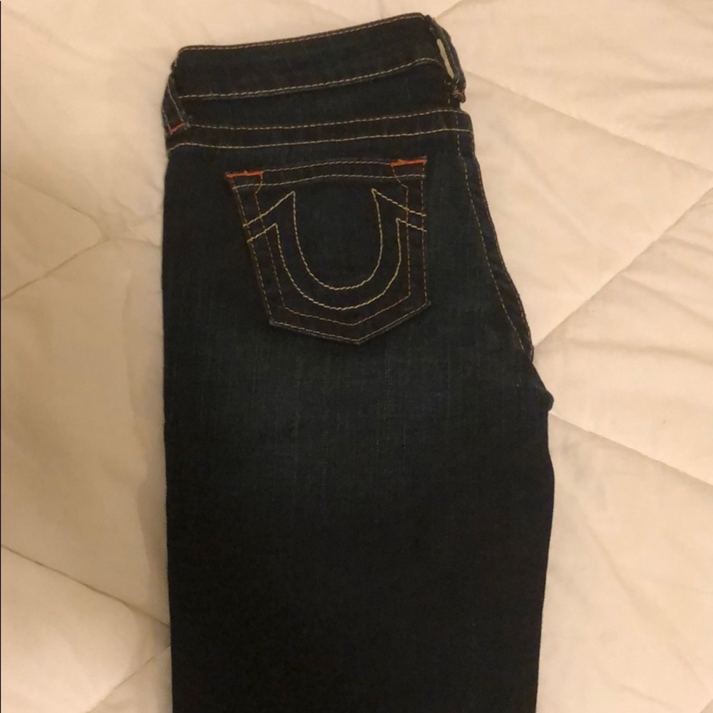 True religion straight leg dark jeans, girls